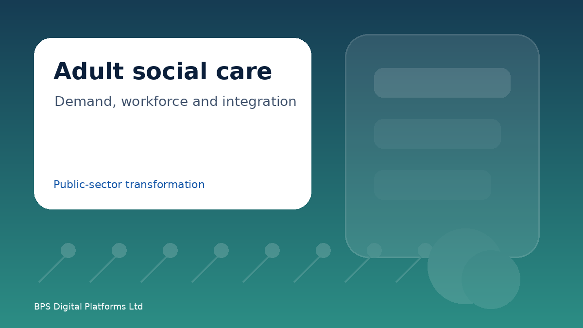 Adult social care transformation visual