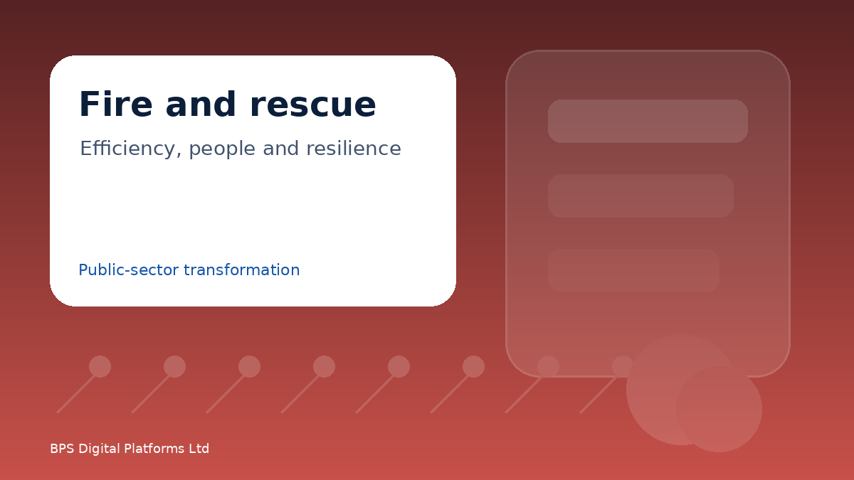 Fire and rescue transformation visual