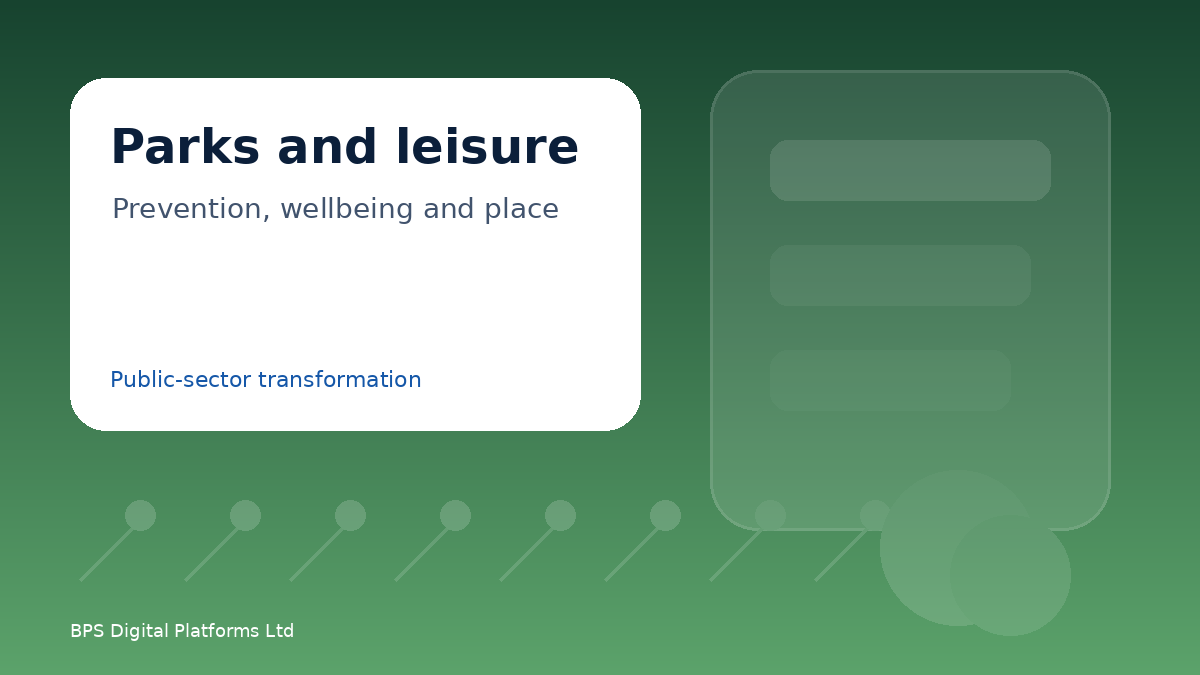 Parks, leisure and recreation transformation visual