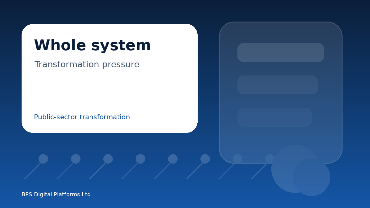Whole public-service system transformation visual